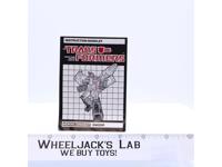 Swoop Action Figure Instruction Manual Booklet 1985 Hasbro G1 Transformers