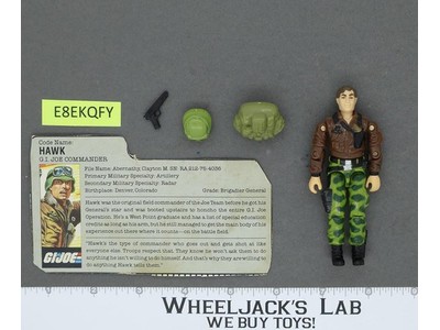 Hawk V2 100% Complete G.I. Joe 1986 Hasbro Vintage Action Figure