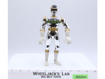 Talking Silver Ranger Power Rangers in Space 1998 Bandai 8" Action Figure