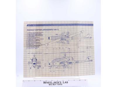 Assault Copter (Dragonfly XH-1) 1983 ORIGINAL Instructions Blueprints G.I. Joe