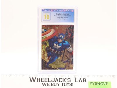 Captain America #A2 SGC GRADED 10 Marvel Masterpieces Set II 2008 Upper Deck