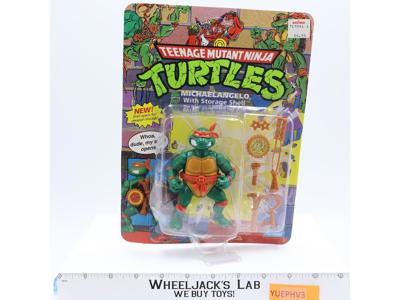 Michaelangelo W/ Storage Shell TMNT 1991 Playmates NEW MOSC SEALED UNPUNCHED