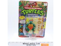 Michaelangelo W/ Storage Shell TMNT 1991 Playmates NEW MOSC SEALED UNPUNCHED