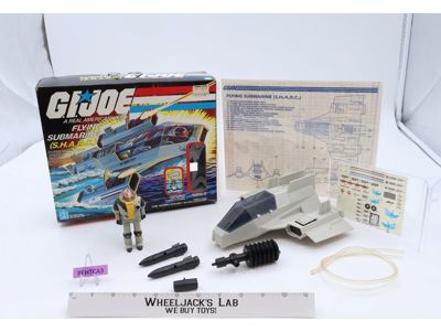 S.H.A.R.C. Flying Submarine Complete W/ Box G.I. Joe 1984 Hasbro Vintage Vehicle