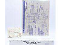 Heavy Artillery Laser (HAL) 1986 ORIGINAL Instructions + Sticker Sheet G.I. Joe