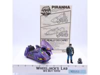 Piranha W/ Sly Rax 100% Complete M.A.S.K. 1985 Kenner Action Figure Vehicle