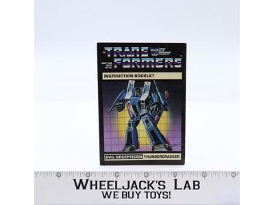 Thundercracker Instructions Manual Booklet 1984 Hasbro G1 Transformers Vintage