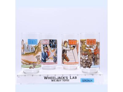 Complete Set of 4 Star Wars Return of the Jedi Glass Cups 1983 Burger King
