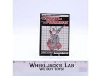 Rodimus Prime Action Figure Instruction Manual Booklet 1986 G1 Transformers