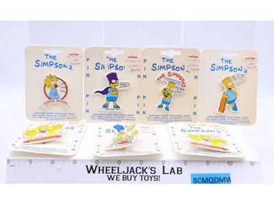 Lot of 7 The Simpsons Collectible Pins 1990 Pinpoint NEW