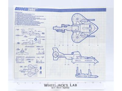 Vindicator 1987 ORIGINAL Instructions / Blueprints G.I. Joe Hasbro Action Figure