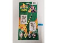 Power Rangers Coloring Crystals W/DARE LOGO Gordy Toy 1994 Vintage MOSC