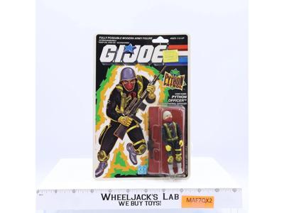 Python Officer 34 Card Back GI Joe Patrol 1989 Hasbro Figure NEW MOSC SEALED