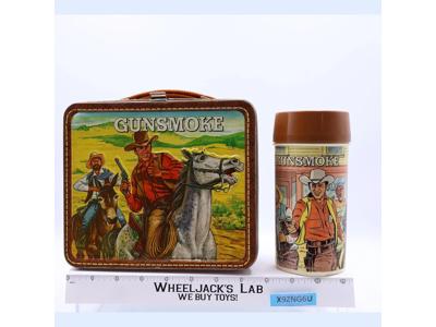 Gunsmoke Tin Lunch Box 1973 Aladdin Industries Vintage w/ THERMOS