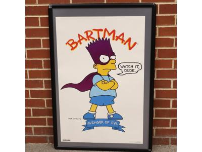 Bartman #1 Avenger of Evil Watch It Dude Poster 32" X 21" 1990 20th Century Fox