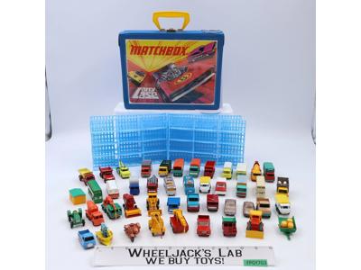 Matchbox Car Carry Case W/Inserts & 45 Cars, Trucks & Misc. 1971 Vintage