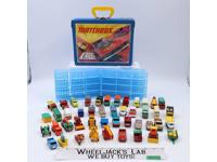 Matchbox Car Carry Case W/Inserts & 45 Cars, Trucks & Misc. 1971 Vintage
