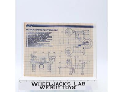 Transportable Tactical Battle Platform ORIGINAL Instructions Blueprints G.I. Joe