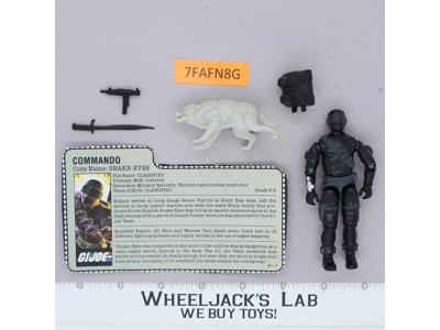 Snake Eyes & Timber V2 100% Complete G.I. Joe 1985 Hasbro Vintage Action Figure
