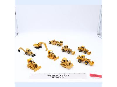 9-PC LOT ERTL Diecast Farm Equipment Ford CAT John Deere Tractor Backhoe Loader