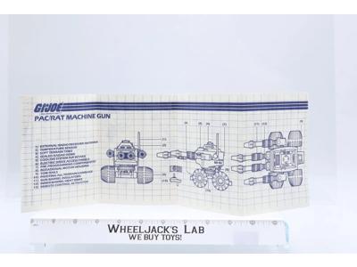 PAC/RAT Machine Gun 1983 ORIGINAL Instructions Blueprints G.I. Joe Vehicle