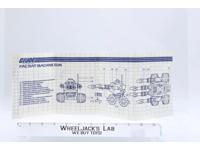 PAC/RAT Machine Gun 1983 ORIGINAL Instructions Blueprints G.I. Joe Vehicle
