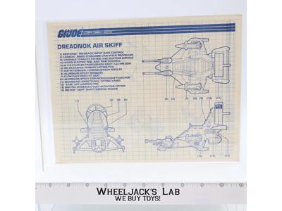 Dreadnok Air Skiff 1987 ORIGINAL Instructions Blueprints G.I. Joe Hasbro