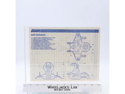 Air Chariot 1986 ORIGINAL Instructions Blueprints G.I. Joe Hasbro Vehicle