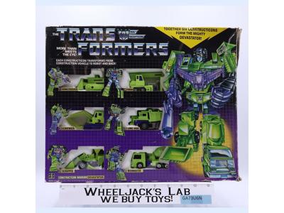 Devastator 100% Complete W/Box & Insert 1985 Vintage G1 Transformers Figure