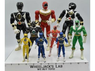Lot of 9 Mighty Morphin Power Rangers 1990's Bandai Action Figures