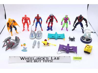 Lot of 6 Marvel Comics Action Figures + Accessories 1990s ToyBiz Vintage