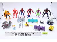 Lot of 6 Marvel Comics Action Figures + Accessories 1990s ToyBiz Vintage