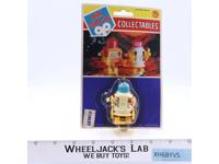 White & Yellow Mini Wind-Up Robot 1982 Imco Vintage Action Figure NEW