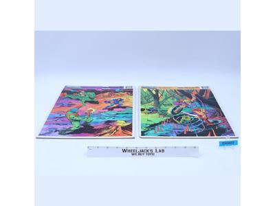 Lot of 2 He-Man Masters of the Universe MOTU Frame-Tray Puzzle 1984 Golden