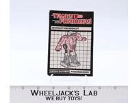 Powerdasher CAR Action Figure Instruction Manual Booklet 1985 G1 Transformers