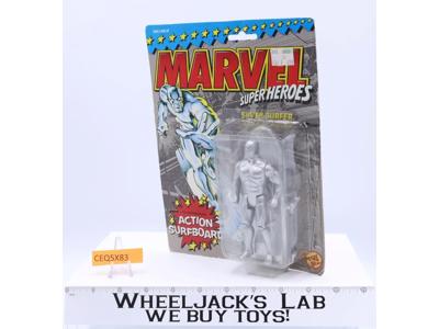 The Silver Surfer W/Cardback & Bubble Marvel Super Heroes 1990 Toybiz Vintage