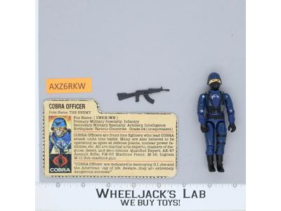 Cobra Officer V1.5 Swivel Arms 100% Complete 1983 G.I. Joe Hasbro Vintage Figure