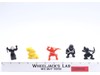 Lot of 5 Ninja Mites Minifigures Panosh Place 1986 Vintage Action Figure