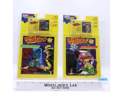 Lot of 2 Dick Tracy Audio Action Adventures Cassette Tapes + Books Disney NEW