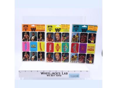 Lot of 3 Sticker Sheets Packets WWF Wrestling 1991 Paper Magic NEW SEALED