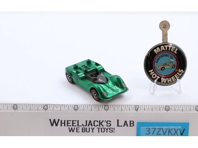 Chaparral 2G Green 1968 1969 Redline Hot Wheels Mattel Vintage Redline w/ BUTTON