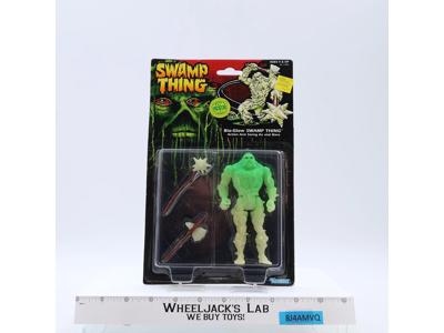 Bio-Glow Swamp Thing W/AXE & MACE Swamp Thing 1990 Kenner Figure MOSC