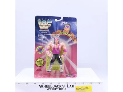 Bret "Hitman" Hart Bend-Ems WWF 1994 Just Toys 5" Vintage Figure NEW MOSC