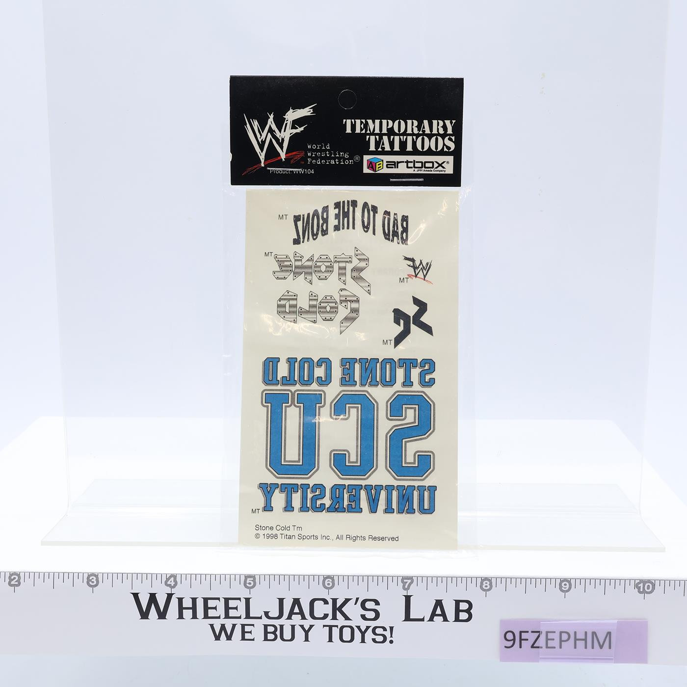 Stone Cold WWF Temporary Tattoos 1998 Artbox NEW SEALED