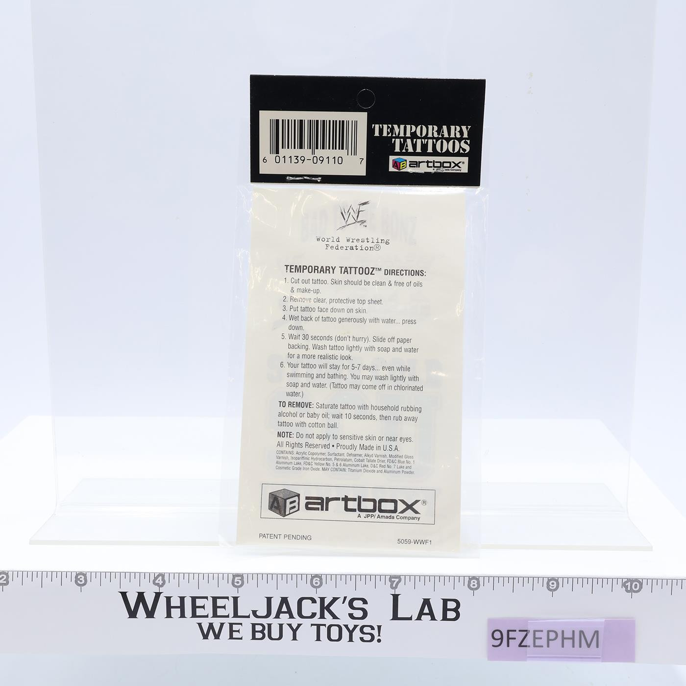 Stone Cold WWF Temporary Tattoos 1998 Artbox NEW SEALED