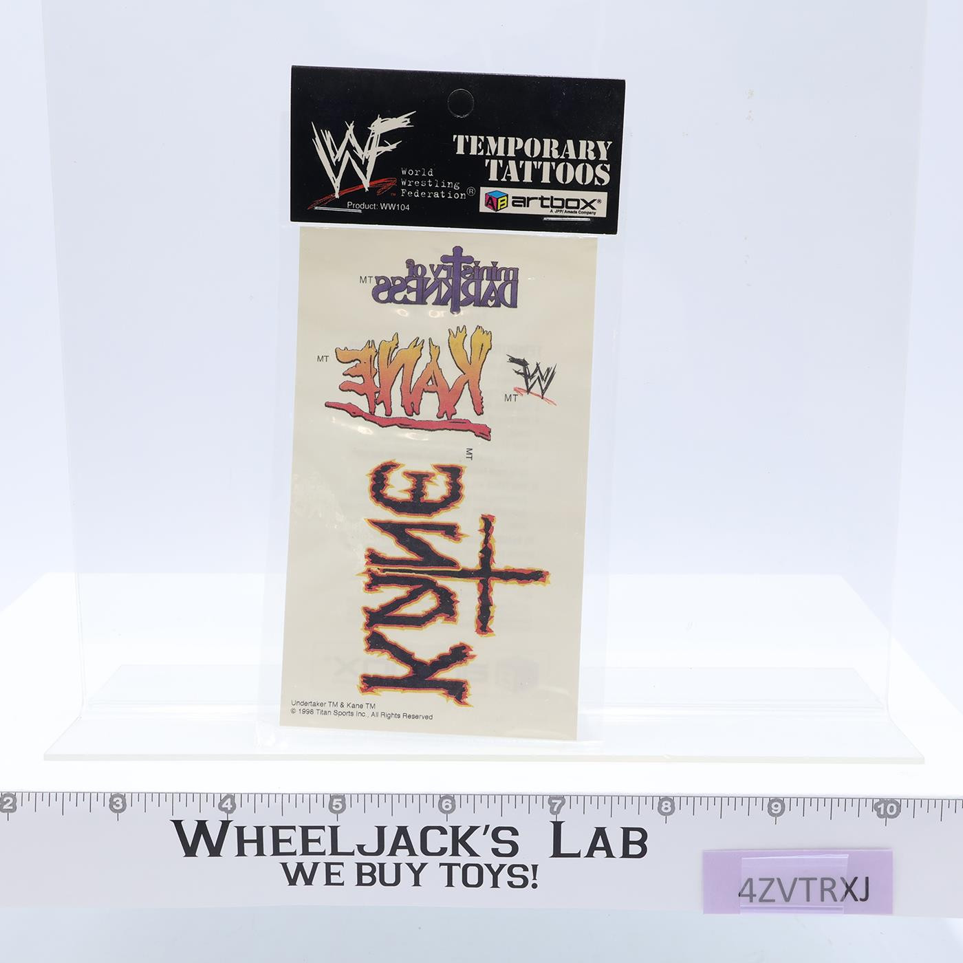 Undertaker & Kane WWF Temporary Tattoos 1998 Artbox NEW SEALED