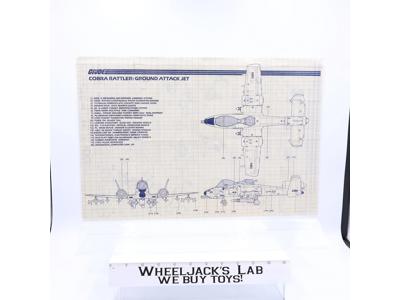 Cobra Rattler Ground Attack Jet 1984 ORIGINAL Instructions Blueprints G.I. Joe