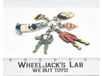 Batman Superman The Flash Green Lantern Key Chain Charms 2000 DC Comics Lot of 6