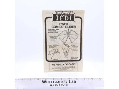 Ewok Combat Glider Instruction Booklet/Sheet ONLY Star Wars 1983 Kenner