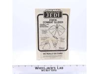 Ewok Combat Glider Instruction Booklet/Sheet ONLY Star Wars 1983 Kenner